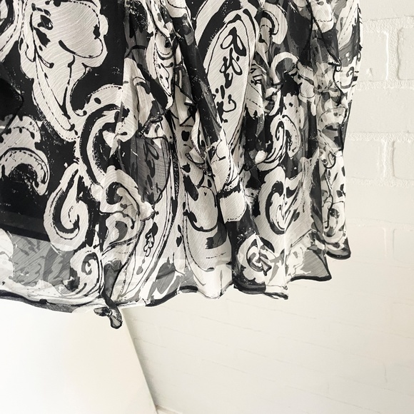 Lauren Ralph Lauren Y2K Skirt Hankerchief Chiffon Flowy Fairy Paisley print L - Picture 5 of 12